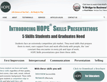 Tablet Screenshot of hopeskills.com